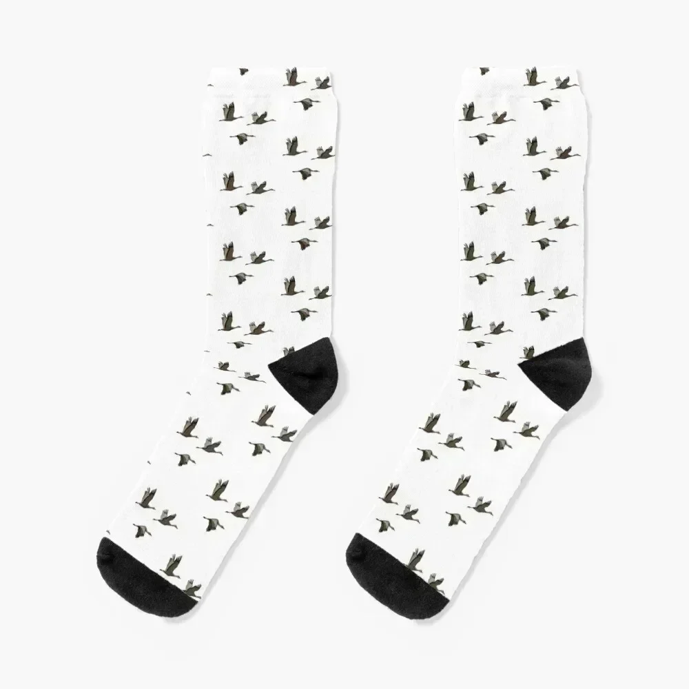 

Flying Sandhill Cranes Socks cute football Women Socks Men's