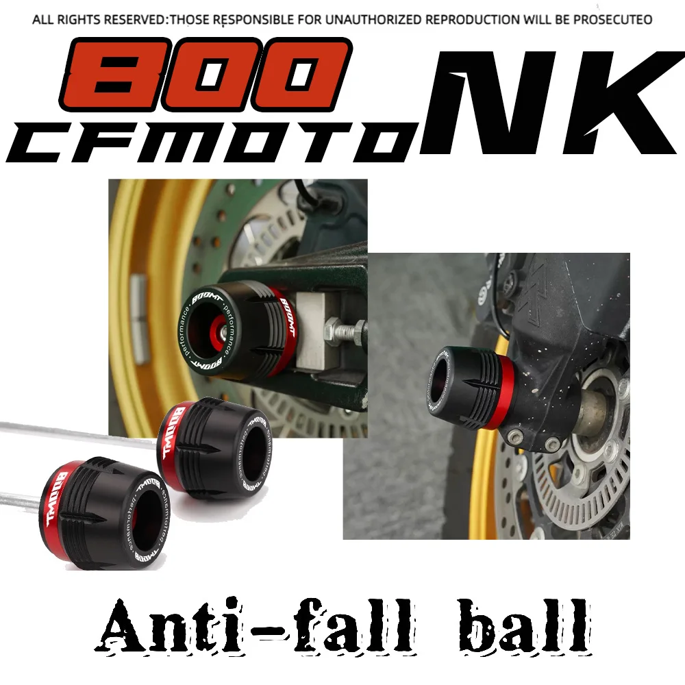

For CFMOTO 800NK 800MT motorcycle front and rear wheel modification anti-fall protection ball 800 accessories