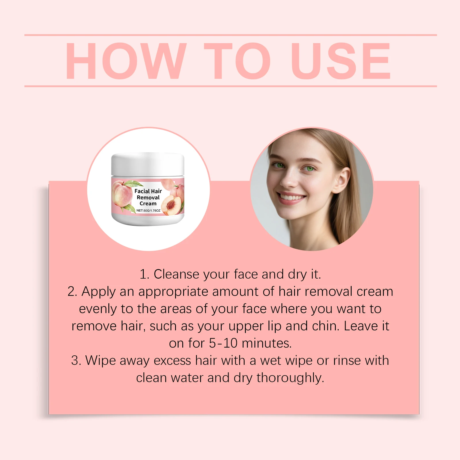 كريم إزالة شعر الوجه للنساء للبشرة الحساسة، مثبط نمو الشعر الدائم، تحديث ناعم غير مؤلم، مزيل شعر الذراع والإبط والساق #5