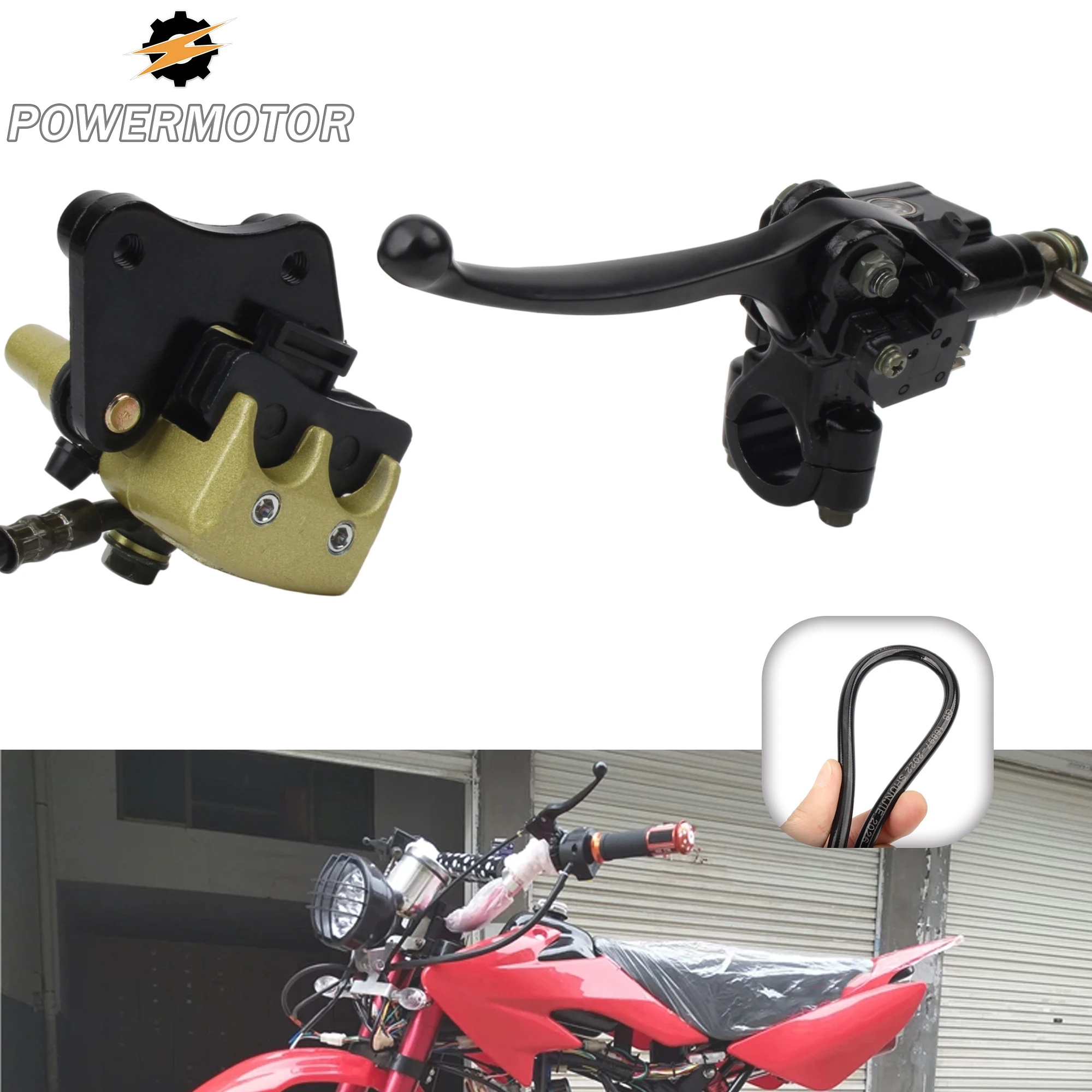 

DirtBike Motorcycle Front Brake Pump Hydraulic Disc Brake Kit Assembly for 50 110 125cc BBR TTR CRF 50 XR Apollo Motocross Parts