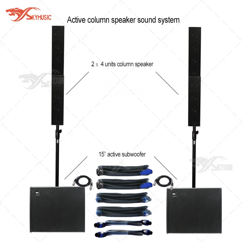 

Professional Active Column Speaker Sound System for Outdoor Events and Parties