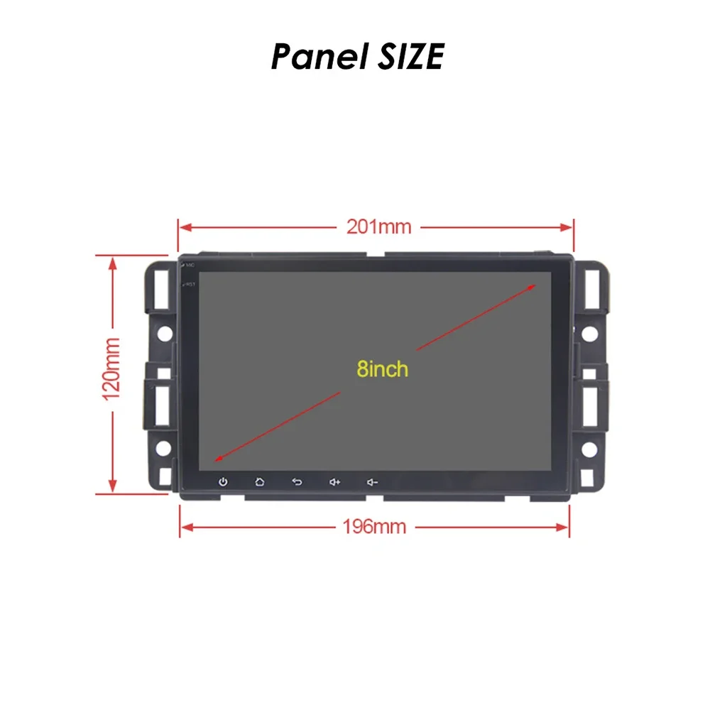 Estéreo 2 Din pantalla Android 13 para Chevrolet Silverado Impala GMC Yukon Acadia Sierra Radio Multimedia inalámbrica