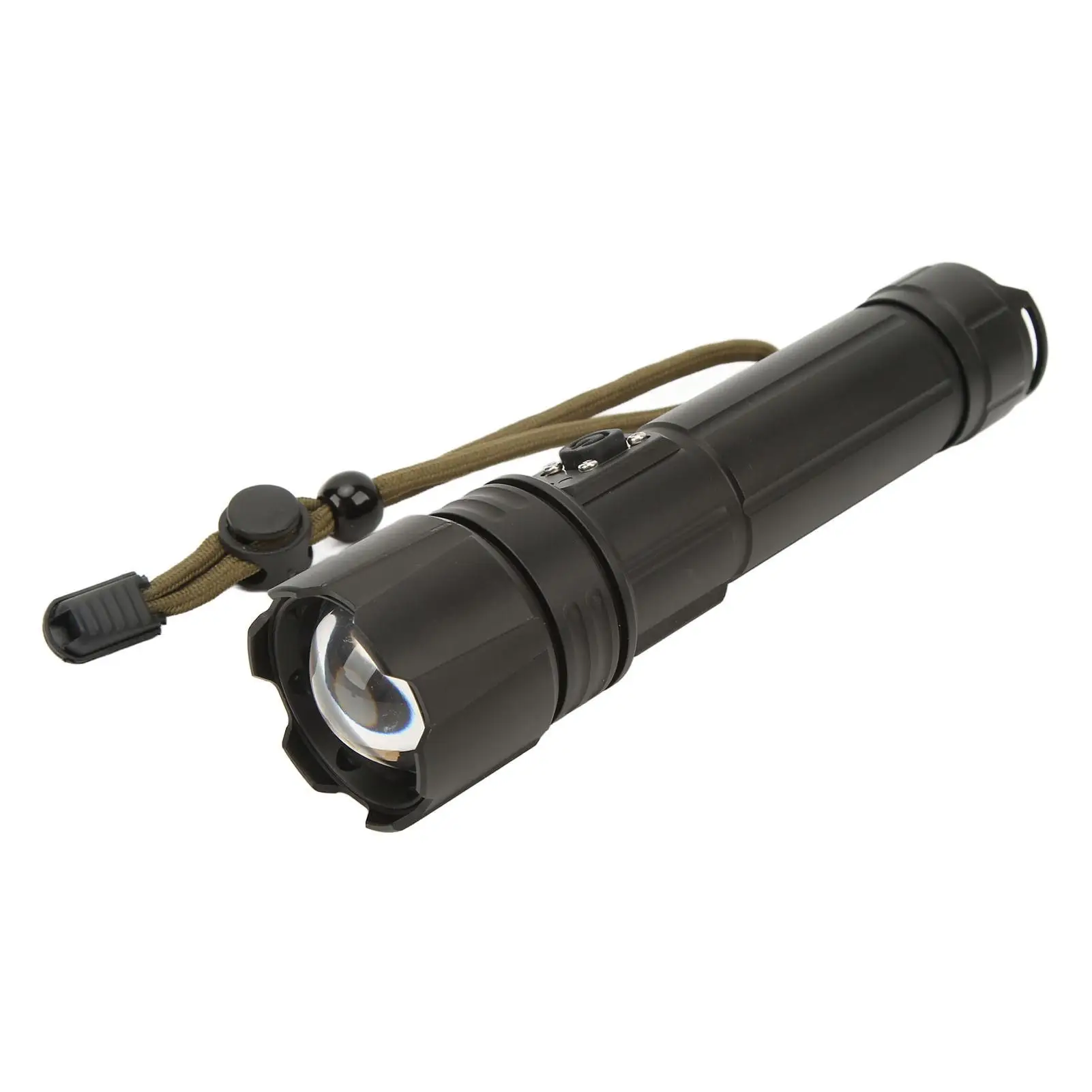 1500M Rechargeable Flashlight, IPX4 Waterproof, 1200LM Brightness, 5 Light Modes for emergency Use