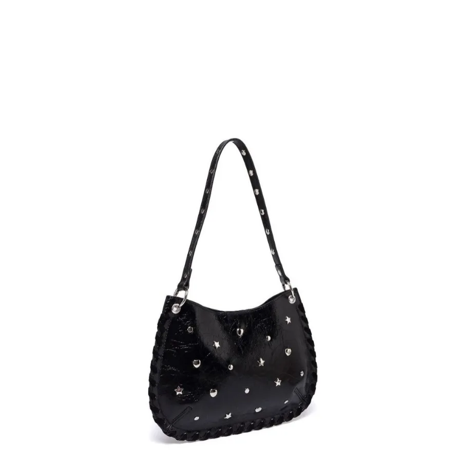 

Новые модные женские сумки в Европе и США с заклепками, красивая цепочка для подмышек, сумка на плечо, косая женская сумка