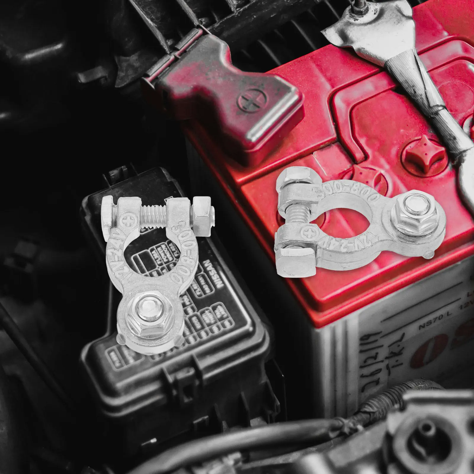 

2 шт. зажимы-клеммы из цинкового сплава для тяжелых условий эксплуатации, автомобильные/грузовые, для кабелей 12В/24В, соединитель для транспортных средств