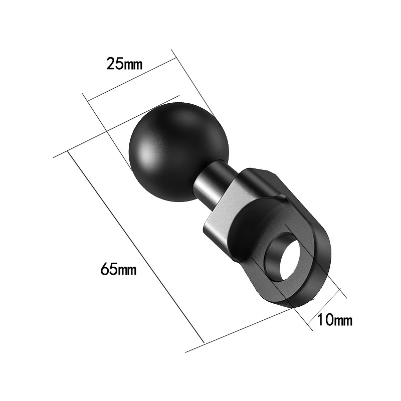 1 inch Ball Head Adapter Mount Base Motorcycle Handlebar Rearview Mirror Bracket for DJI GoPro Insta360 Action Camera Accessory