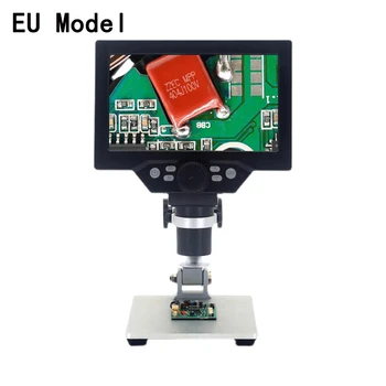 7" LCD Digital Handheld Microscope 12MP Magnification USB Microscope Camera 8 LED Light for Coins/Plant/Insect/PCB Soldering