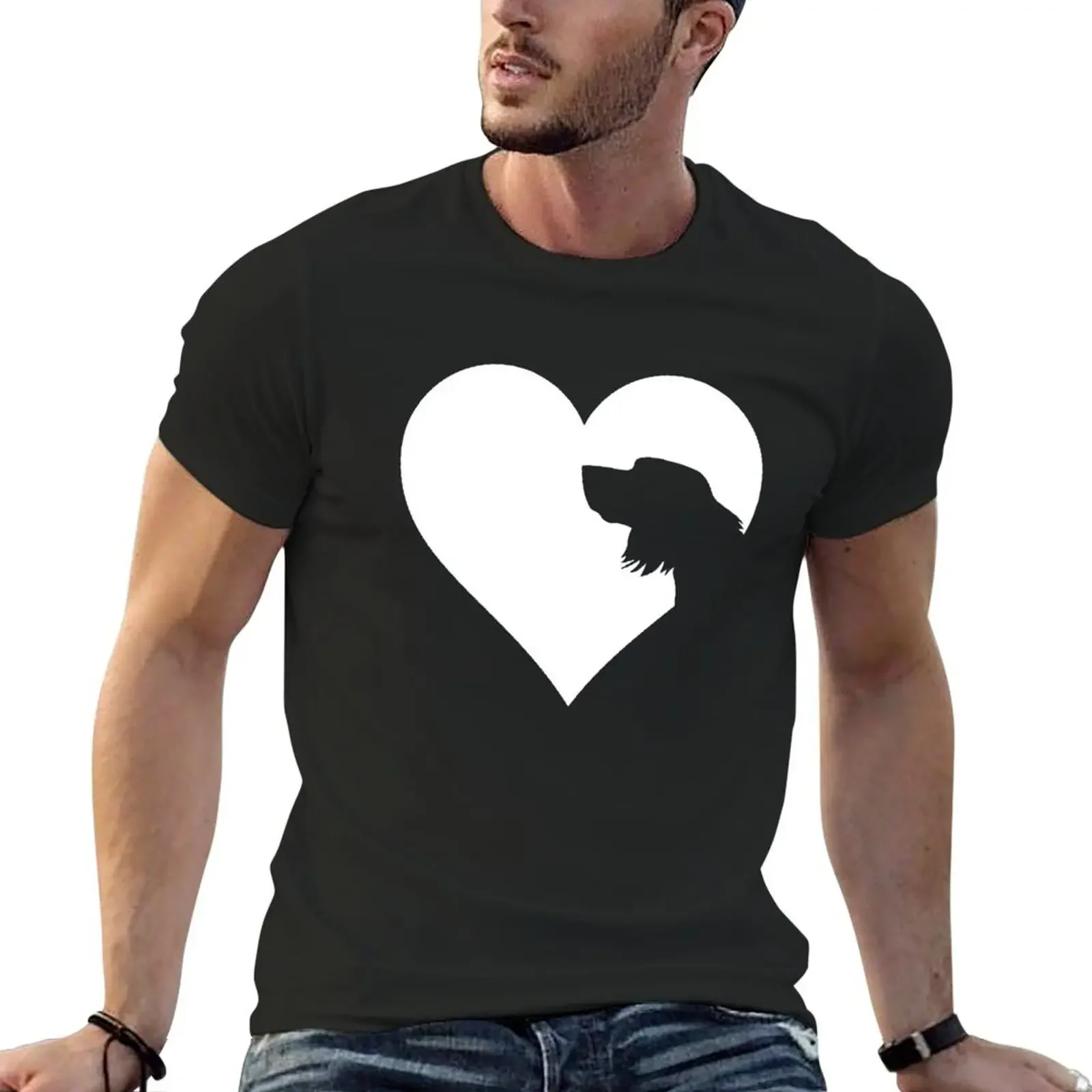 The Heart of the Gordon, Irish or English Setter Lover T-Shirt sublime anime t shirts clothes for men