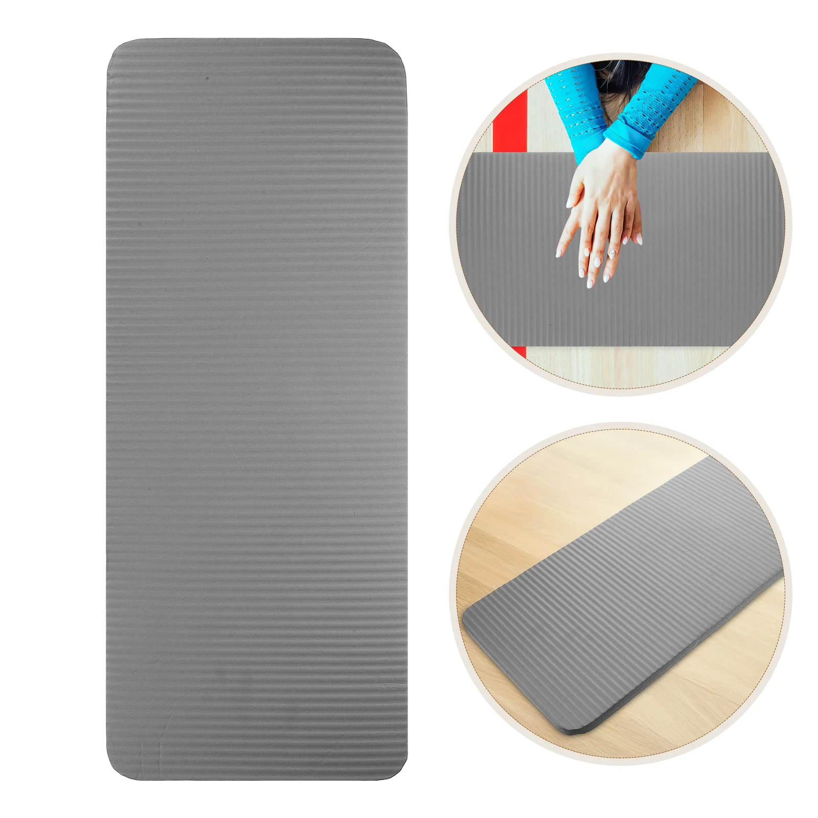

Extra-thick Yoga Mat Cushion Non-slip Wrist Fitness Elbow Ab Wheel Grey Knee for
