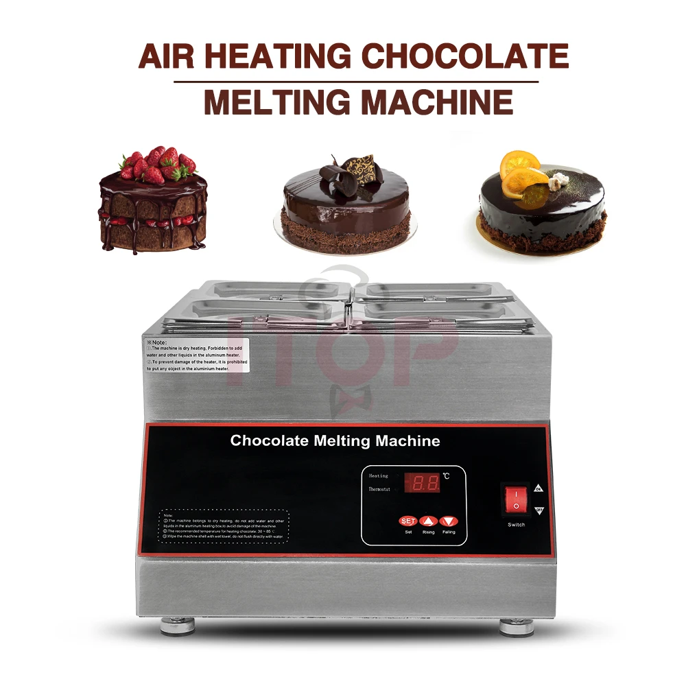 ITOP Electric Chocolate Melting Machine Digital Display Chocolate Melting Furnace Air Heating No Water Need 220-240V 110V/60Hz