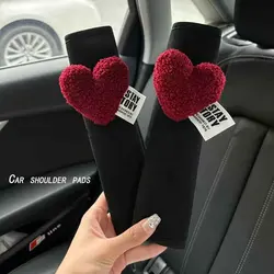Car Seatbelt Shoulder Pad Cover Creative Love Heart Seat Belt Decoration Four Seasons Universal Girls Fashion Seat Belt Cover