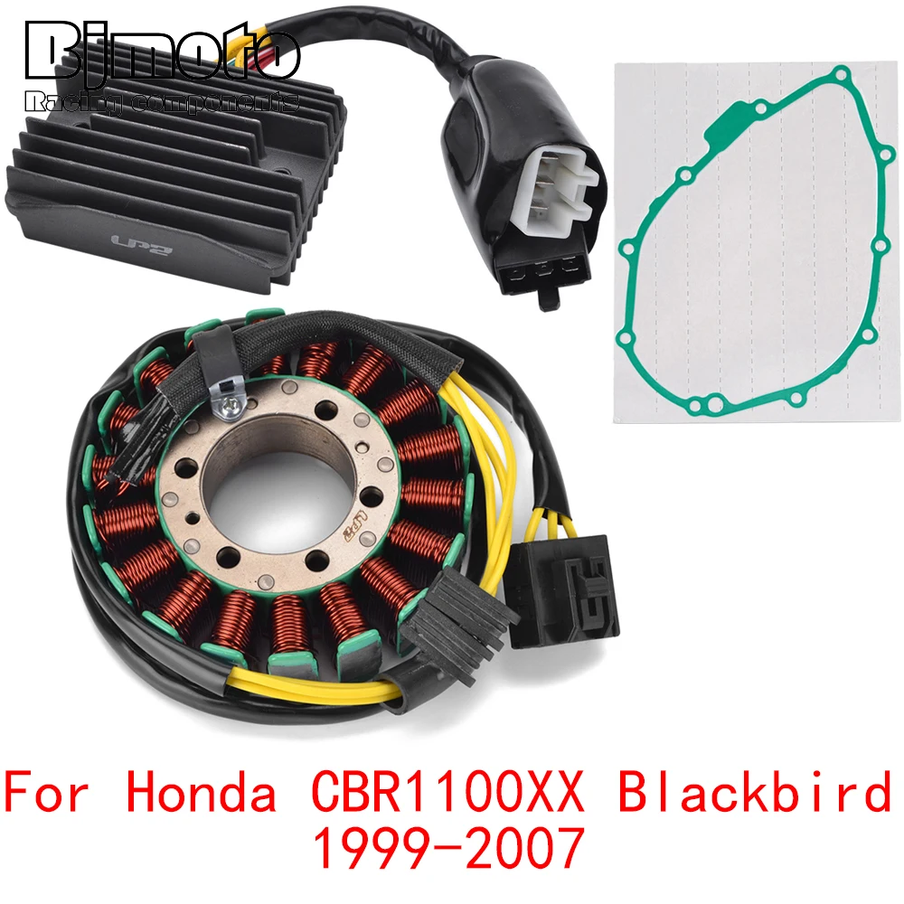 

CBR1100XX 2007 CBR 1100 XX Engine Stator Coil+Voltage Regulator rectifier For Honda CBR1100XX Blackbird 1999-2006 With Gasket