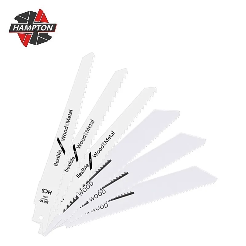 

HAMPTON Jig Saw Blade 6" 6TPI HCS Saber Saw Blade Reciprocating Saw Blades for Wood Metal Cutting