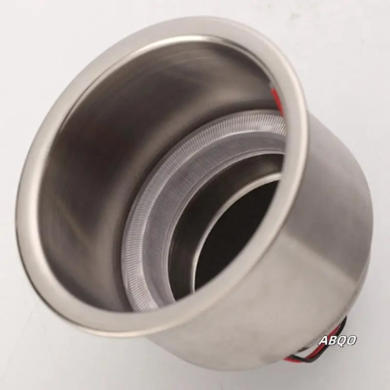 

3X LED Light Drink Holder LED Recessed Stainless Steel Cup Drink Holder Cup Shape For Car Marine Boat