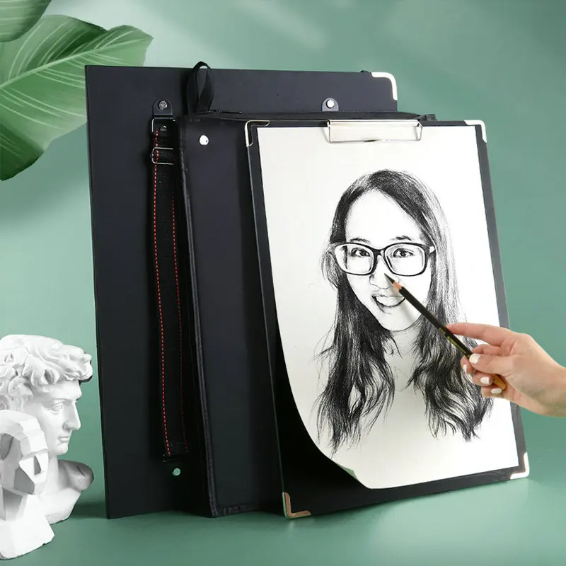 

Portable 8K Clipboard With Storage Artist Large Paper Holder Board Backpack Sketch Paper Tablet A3 Clip Board For Drawing