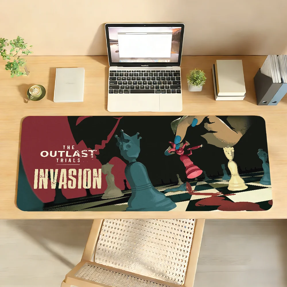 The Outlast Trials Mouse Pad Non-slip Locking Edge DeskMat PC Laptop Accessories Rubber Office Keyboard Game Carpet 350x900x3mm