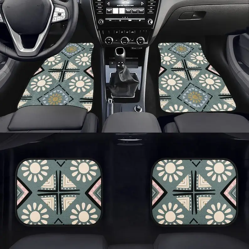 Car Floor Mats, Car Floor Mats Set, Floor Mats for Car, Bohemian, Boho Chic, African Style