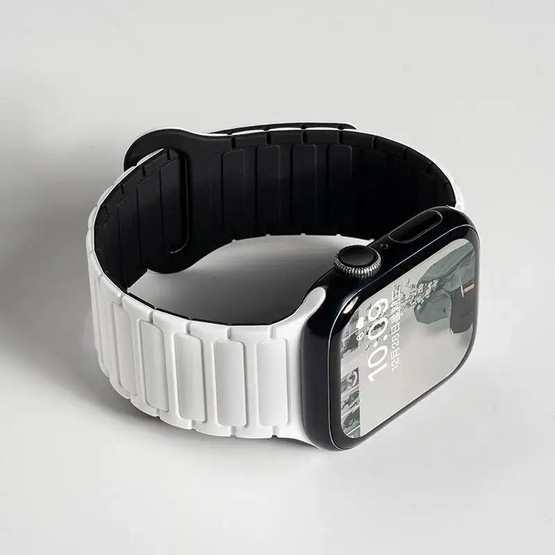 Silikonarmband Magnetband für Apple Watch 46mm 42mm 49mm 45mm 41mm 44mm 40mm für iWatch Ultra 3 Series 11 10 9 8 7 6 SE 3 5 4
