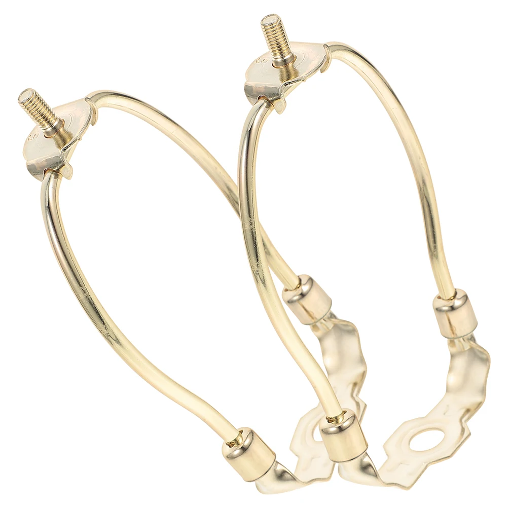 

2 шт. металлические подставки для ламп с гальваническим покрытием, регулируемая высота, прочный дизайн «рог», полный комплект аксессуаров для различных ламп