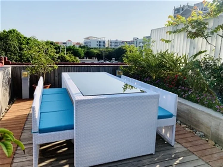 

Высококачественные уличные веревочные тканые обеденные наборы, стулья, столы и стулья, садовые наборы из ротанга