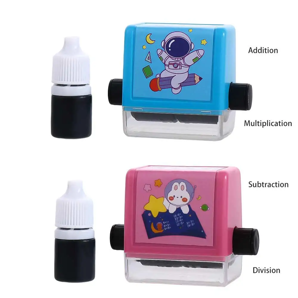Children Teacher Supplies Within 100 Division Math Practice Roller Number Rolling Stamp Arithmetic Stamp Math Calculate