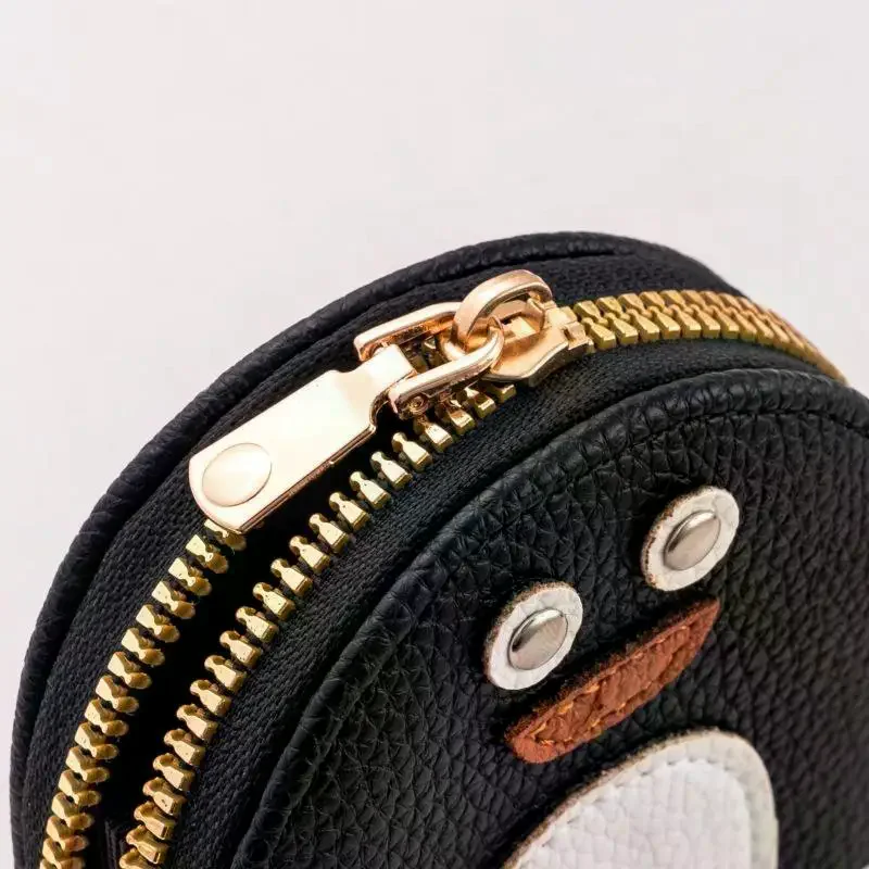 Creative MengMeng Penguin Degaussing Card Pack Women's Zipper Multi Bank Card Holder Drivers License Compact