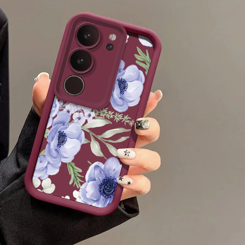 سيليكون زهرة جراب هاتف ل Vivo Y20S Y02A Y02T Y01 Y20I Y18E Y20 Y19S Y17S Y16 Y15S Y12 Y03T Y03 غطاء فاخر مقاوم للصدمات #6