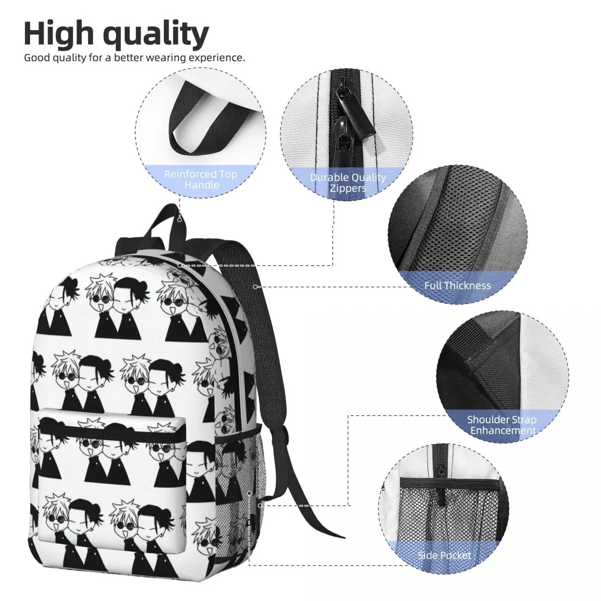 Gojo Satoru And Geto Suguru Backpack Daypack Large Capacity Kids BookBag School Bag Shoulder Bags for Men Women
