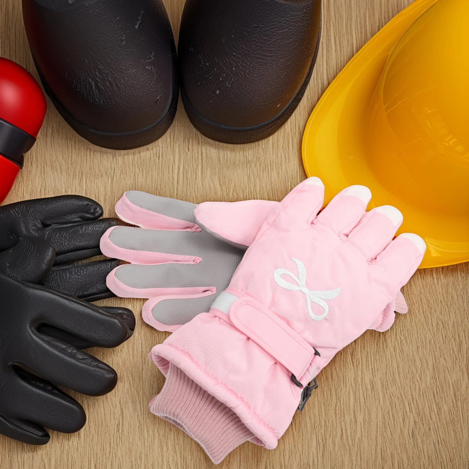 1 زوج يندبروف قفازات الشتاء الحرارية مقاومة للماء عدم الانزلاق التزلج على الجليد قفازات ركوب الخيل للطقس البارد في الهواء الطلق استخدام الرجال #6