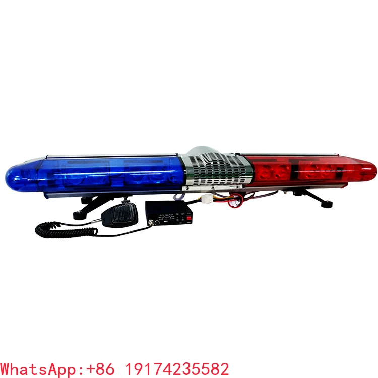 

Ambulance Car Led Warning Light Bar, 100 Watt Speaker, Red Blue Led Warning Lightbar