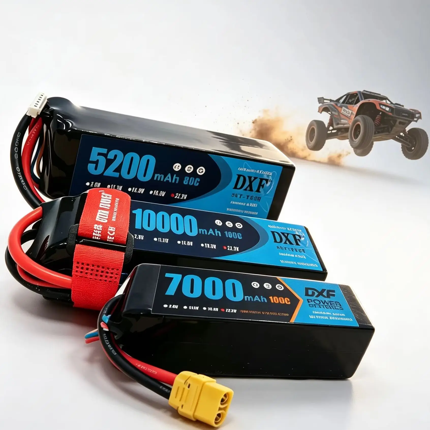 DXF 22.2V 6S Lipo Battery 7000mAh 10000mAh 5200mAh Softcase with XT60 EC5 XT90 for Car Truck Tank RC Buggy Truggy Racing Hobby