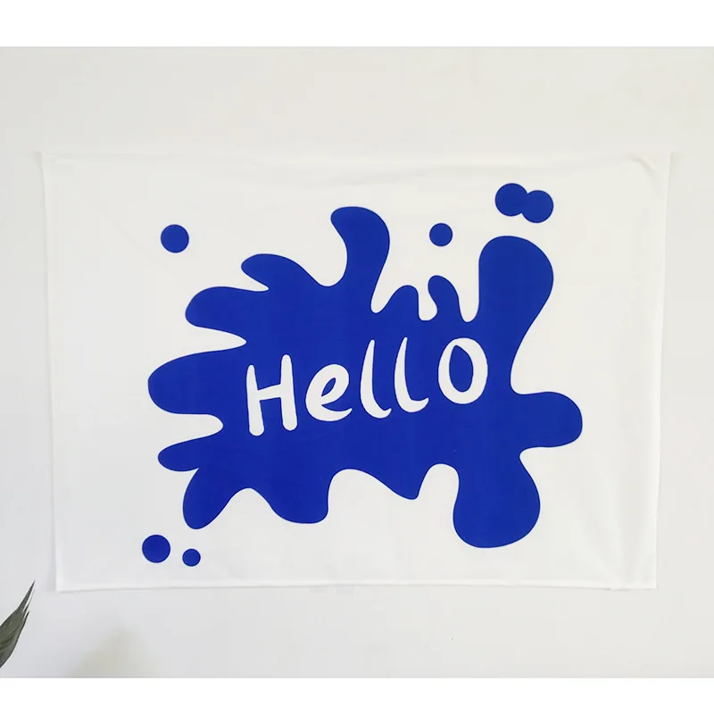 Klein Blue Smiley Background Cloth Children's Room Wall Wall Hanging Decoration Photography Background Cloth Home Decoration