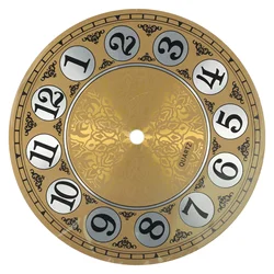 Clock Accessories Dial Face Aluminium Dial Face Arabic Numeral Diameters 180mm Flat Profile Gold Metal Wall Clock Brand New