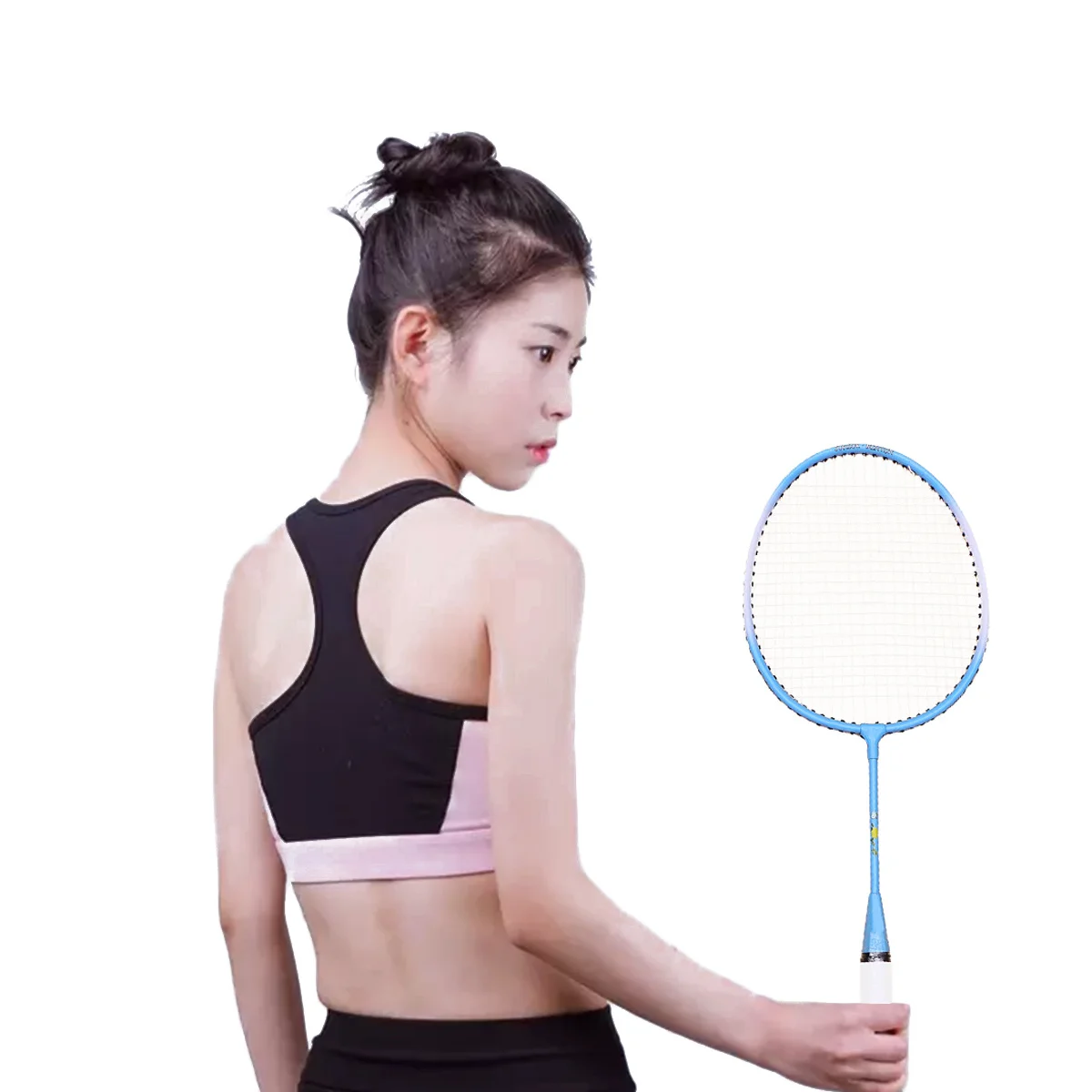 

1 Pair Aluminium Alloy Badminton Racket Set Outdoor Cartoon Sports Training Pats for