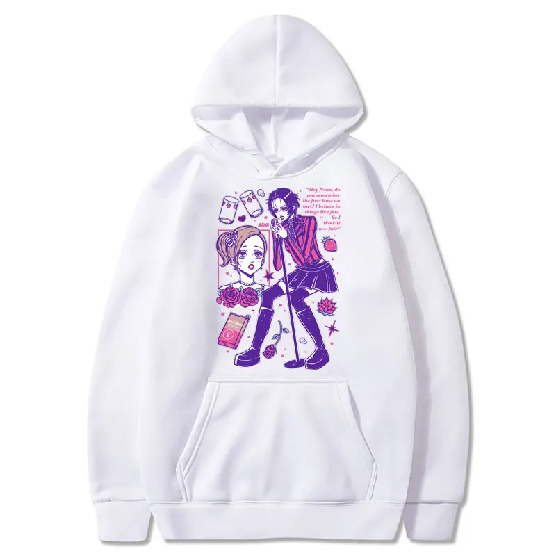 

Nana Osaki Japanese Manga Vintage Graphic Hoodie Men Women Harajuku Trendy Sweatshirt Fleece Warm Oversized Tracksuit Streetwear