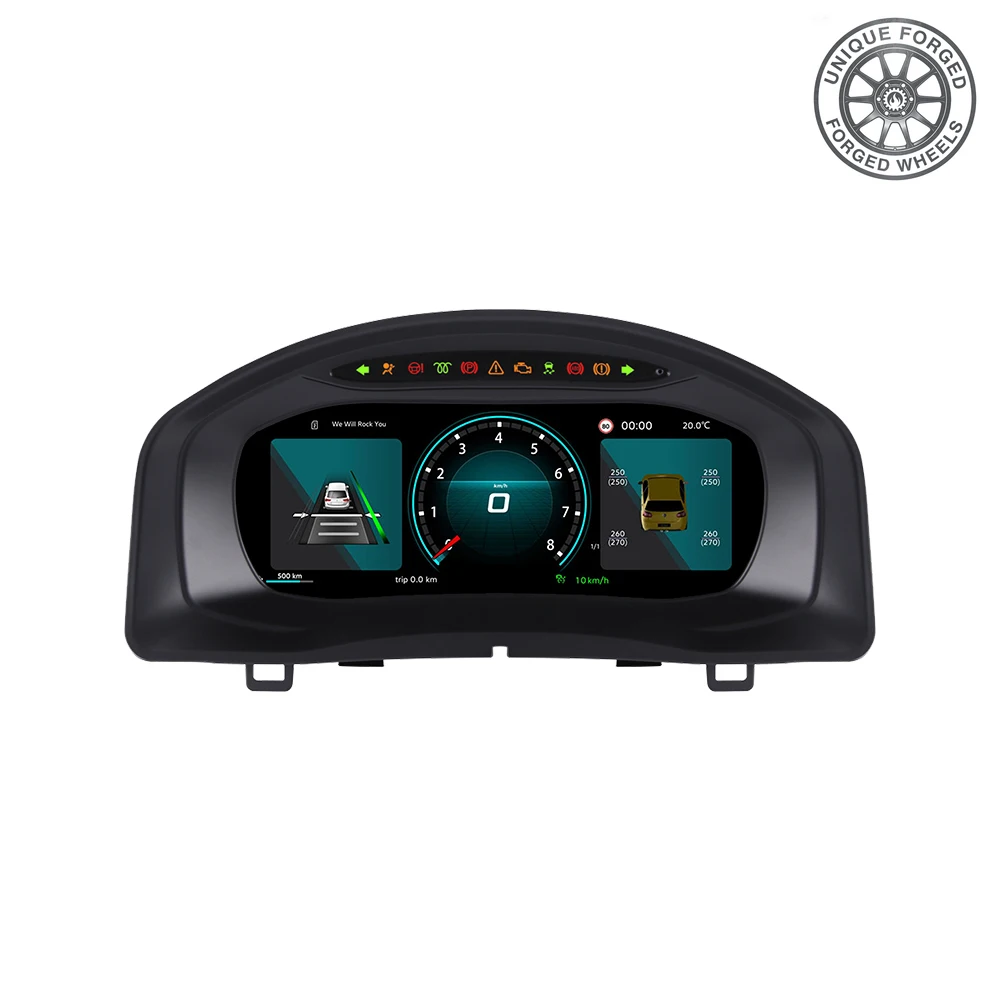 

10,25-дюймовая ЖК-панель приборов Foforfor для Tiguan 2010-2017: ЖК-дисплей, виртуальный цифровой кластер, одометр, цифровая приборная панель