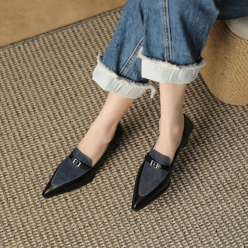 Spring Autumn New Sexy Fashion Color Matching High Heels New Elegant and Comfortable Banquet Thick Heel Women\'s Shoes NO:702