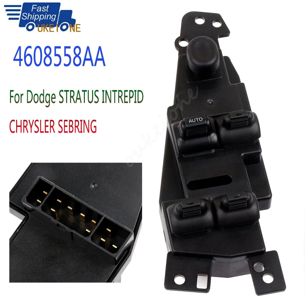 Interruptor de ventanilla principal de energía eléctrica delantera izquierda, piezas de automóviles, accesorios de coche, 4608558AA, Dodge Stratus, Intrepid, Chrysler, Sebring