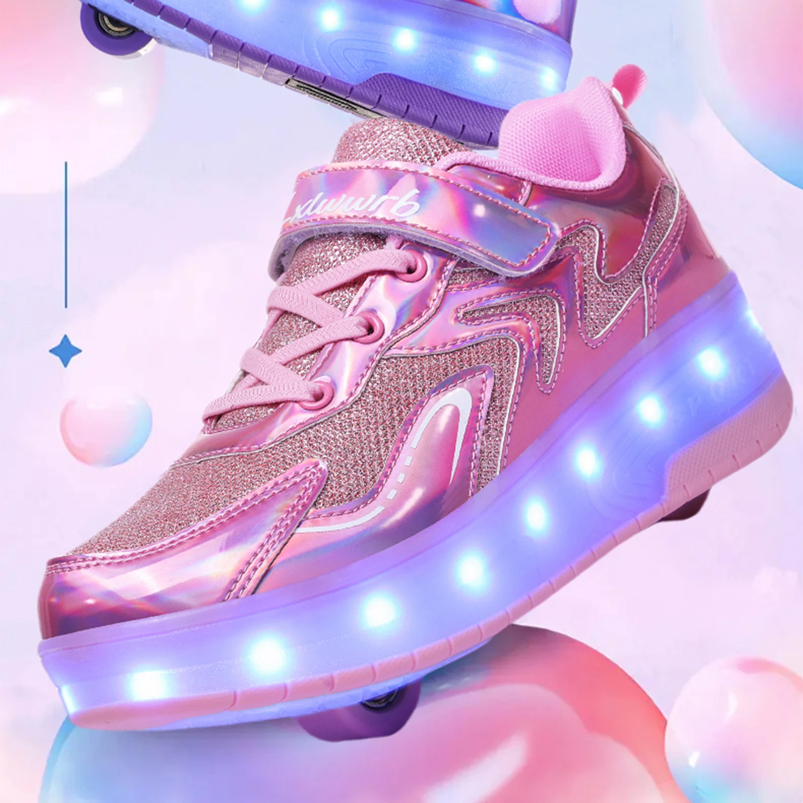 

Winter Wear-Resistant Roller Sneakers for Kids: 2025 Invisible 4-Wheel Auto-Retractable – Boys' & Girls' Walking Shoes