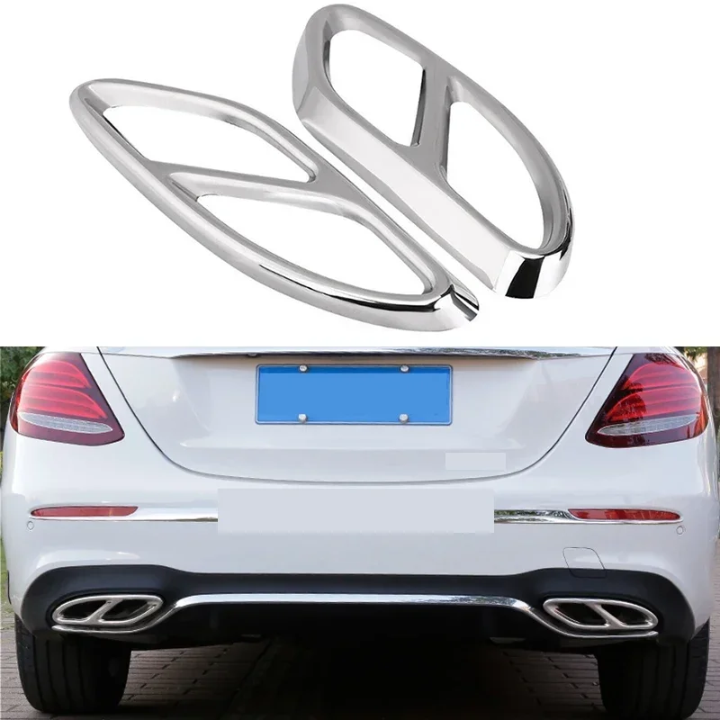 Garniture de couvercle de tuyau d'accès en acier inoxydable, style de voiture, Mercedes Benz A B C E GLC GLE classe W176 W246 W205 W213 Jas, 2 pièces
