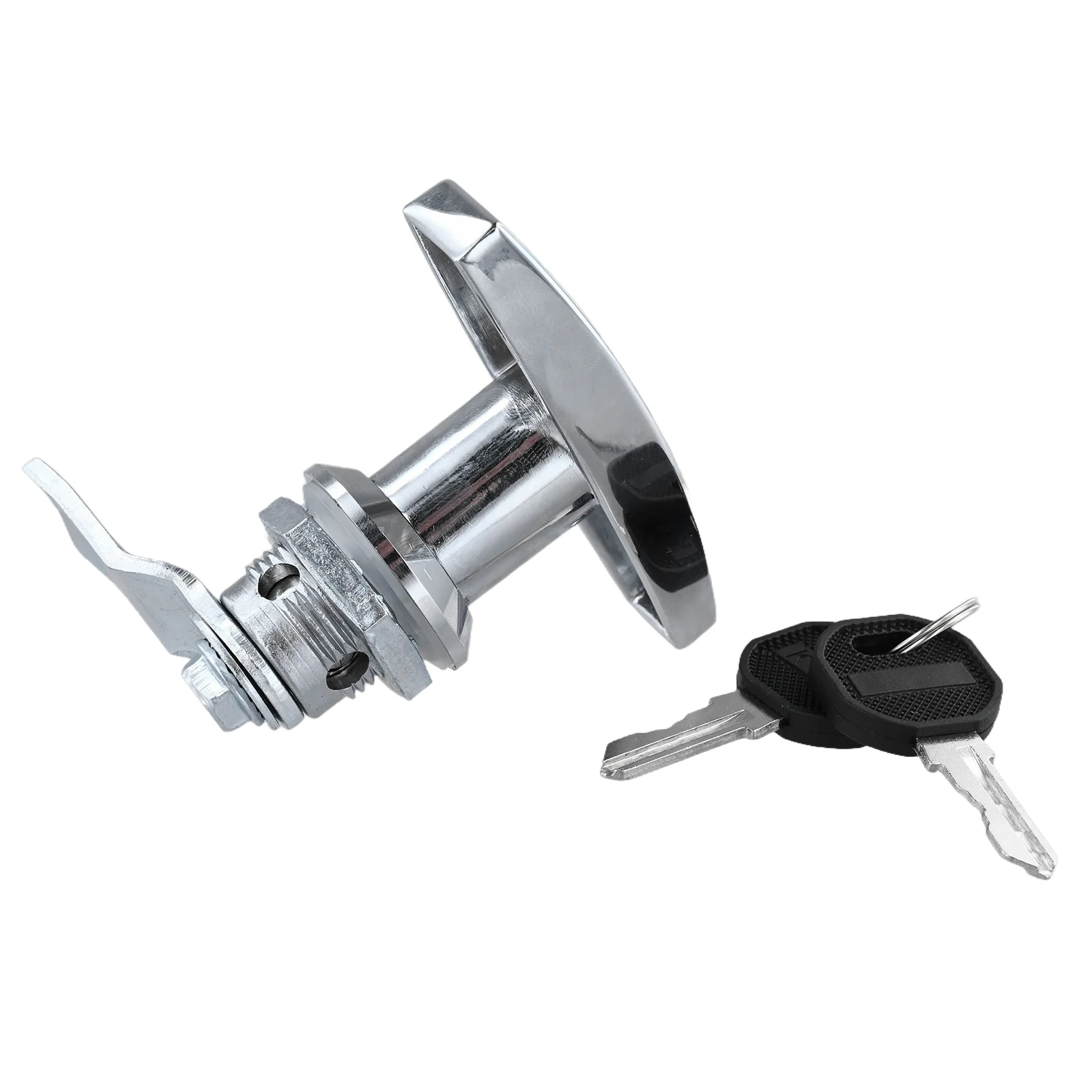 Black T-shape Handle Lock Anti-theft Protection High Strength Zinc Alloy Rustproof Design Versatile Use Harsh Environments