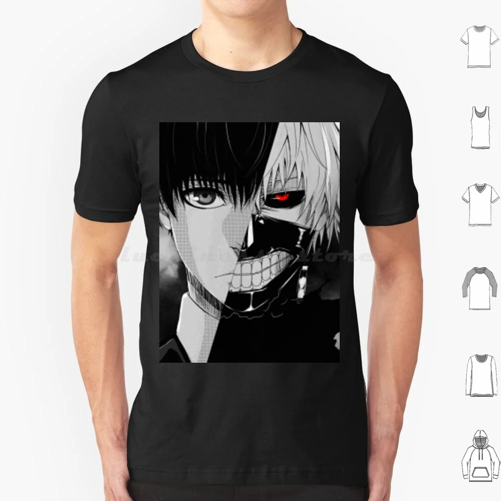 Kaneki / Ghoul T Shirt Big Size 100% Cotton Kaneki Kaneki Ken Japanese Animation Anime Ghoul Half Human Half Ghoul