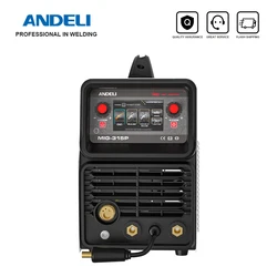 ANDELI MIG-315P LCD alluminio MIG MAG saldatore Gas Gasless Flux MIG/Lift TIG/Stick 3 in 1 saldatrice Spool Gun compatibile 380V