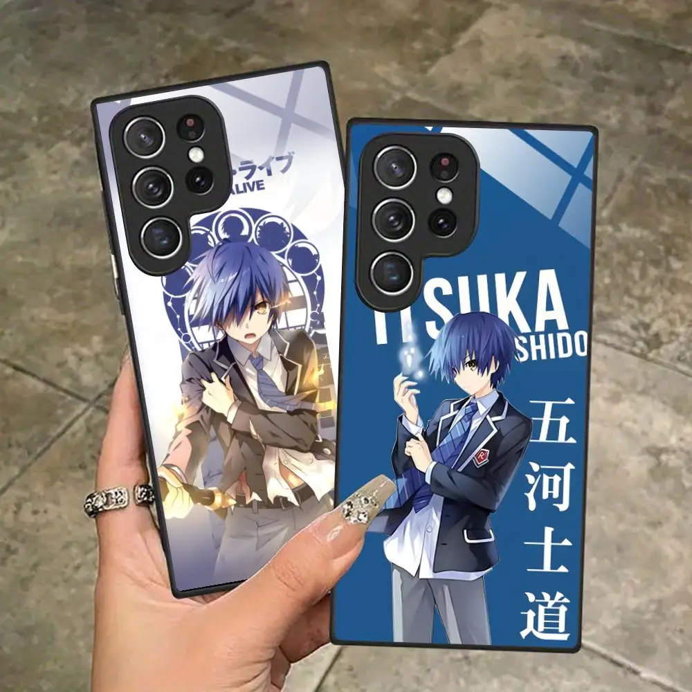 Date a Live Itsuka Shido Phone Case for Samsung Galaxy S26 S25 S24 S23 S22 S21 S20 Note20 Plus FE Ultra Glass Colorful Cover