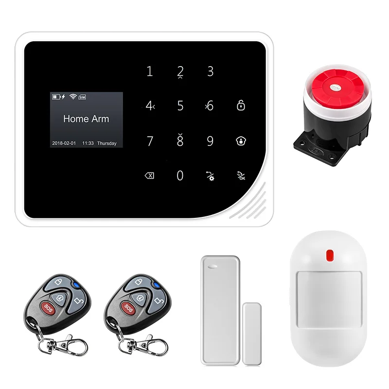 

Smart Gsm Wifi Alarm System for Home Wireless Security Alarm House App Alert Motion Detector Door Sensor Alarm Built in Siren