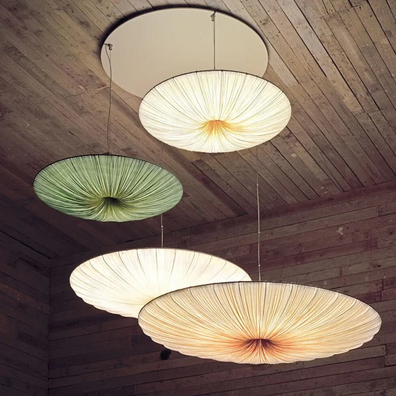 Luces colgantes modernas y creativas, accesorios de luz de tela oceánica, candelabros de mesa para dormitorio, sala de estar, escalera y restaurante