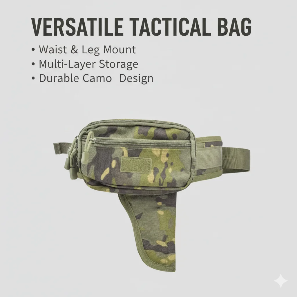 Camouflage Quick Access Concealed Guns Holster Tactical Waist Bag Multifunctional Waterproof For Men Hunting Shooting Training