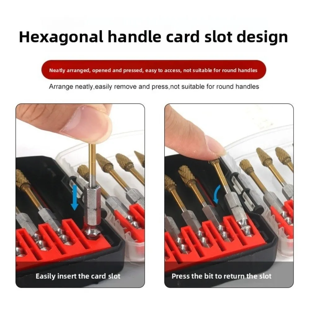 Embedded Parts Drill Bit Storage Box Rotating Hangable Tool Holder Sleeve Drill Bit Boxes Detachable Drill Bit Storage Container