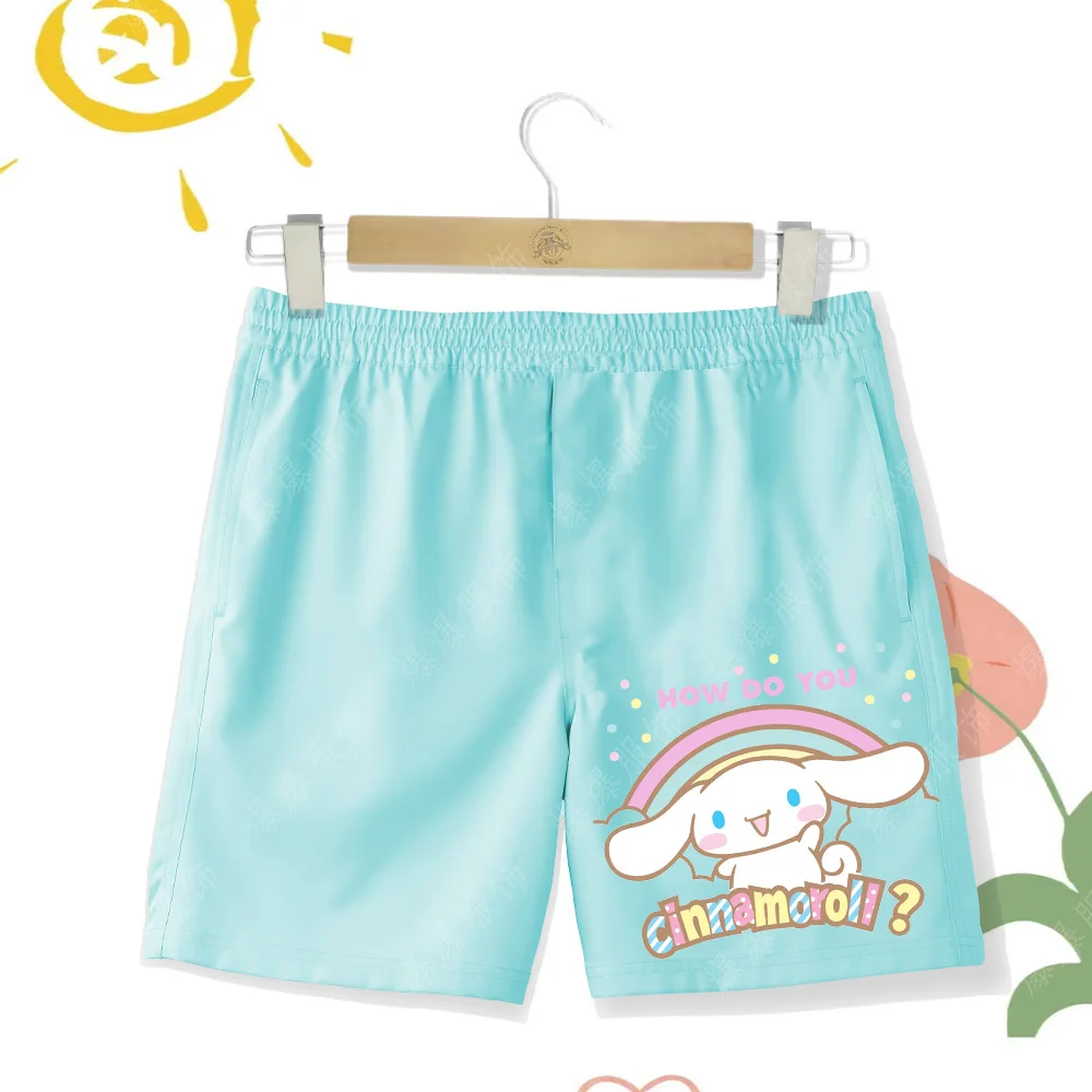 2024 summer new girls casual pants thin comfortable daily shorts Sanrio series cartoon print cute Laurel dog shorts for children