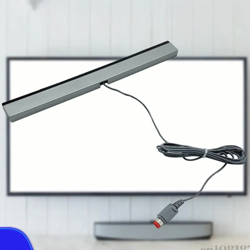 Receptor de Sensor de Movimiento con Cable y Cable de Extensión, Barra Sensora para Videojuegos, Barra Sensora Remota con Cable para Consola Wii Wii U